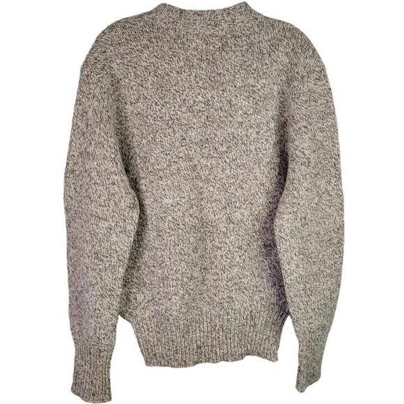 Eddie Bauer Vintage Large Beige Heather Wool ? Chunky Knit Sweater - Picture 3 of 8